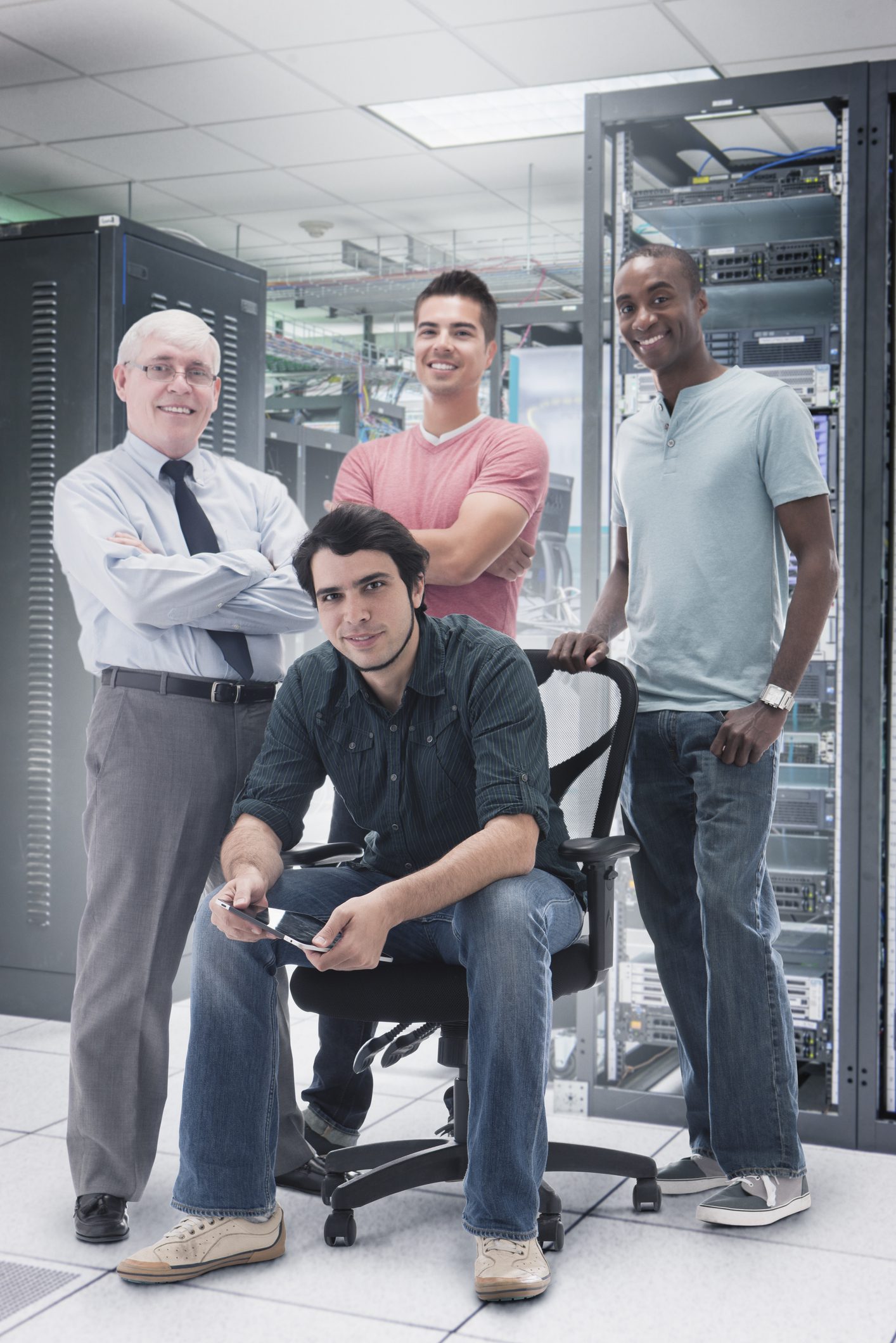 Technicians in a Server Room