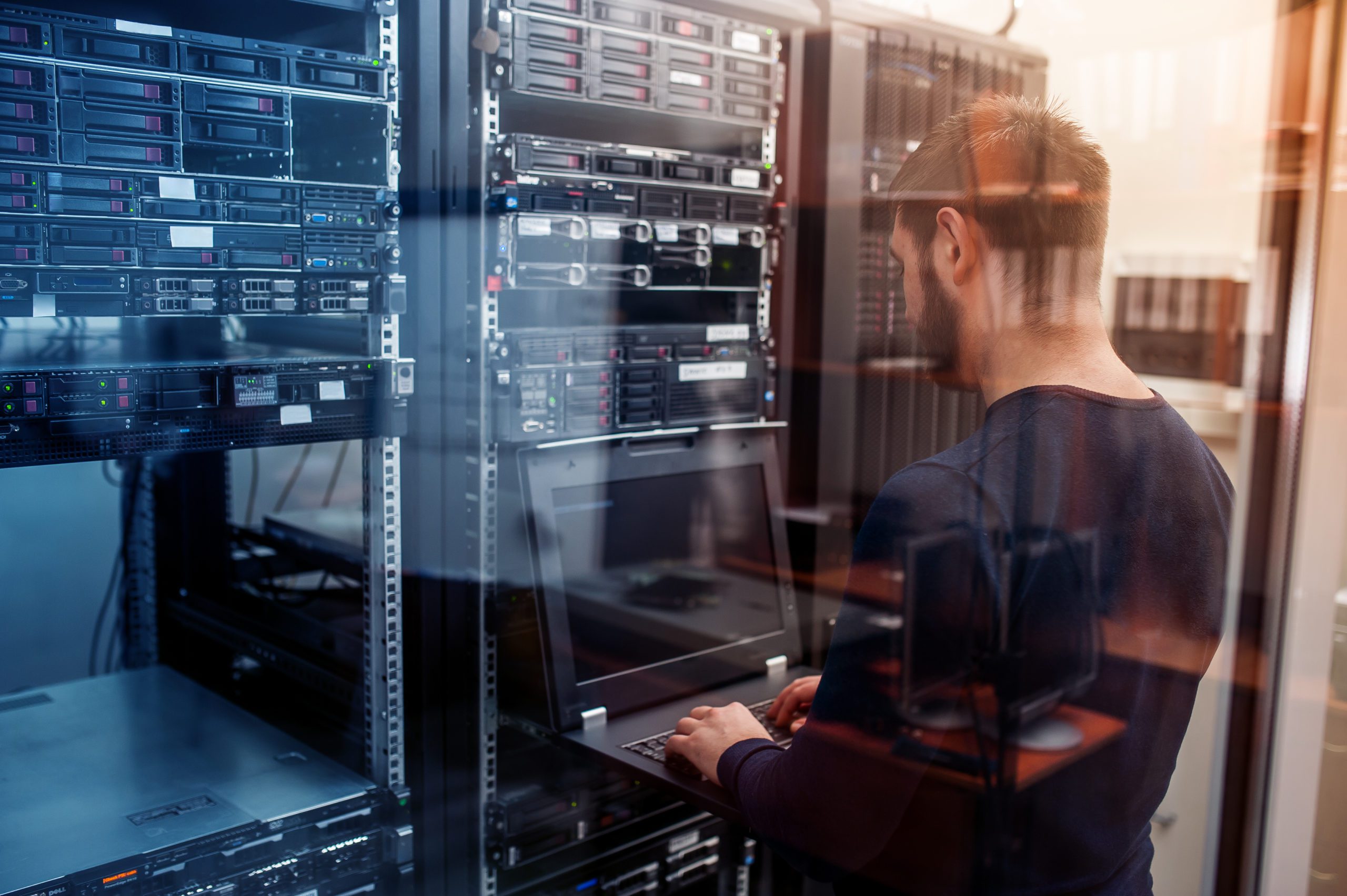 Young IT Engineer Doing Works for Server Issue